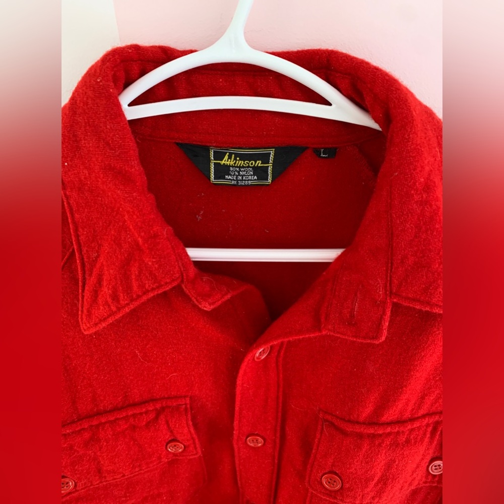Vintage Red Wool Shirt